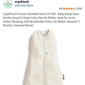 ergoPouch Cocoon Swaddle Sack in Cream